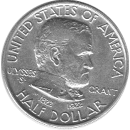 Halve Dollar 1922 Ulysses Grant 1/2 Silber Dollar