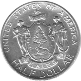 Halve Dollar 1920 Maine 1/2 Silber Dollar