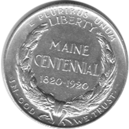 Halve Dollar 1920 Maine 1/2 Silber Dollar