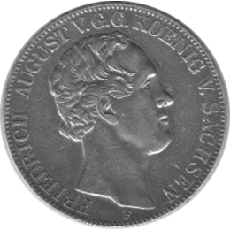 Altdeutschland Sachsen Friedrich August Doppeltaler 1852