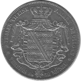 Altdeutschland Sachsen Friedrich August Doppeltaler 1852