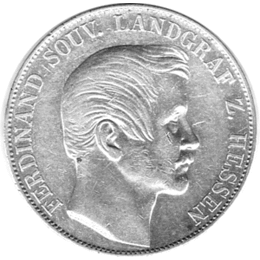 Altdeutschland Taler Hessen Homburg Landgraf Ferdinand 1862