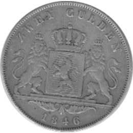 Altdeutschland Hessen Darmstadt Ludwig Doppelgulden 1846