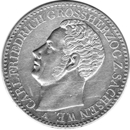 Altdeutschland Taler 1841 Sachsen Weimar Eisenach Carl Friedrich