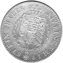 Altdeutschland Taler 1841 Sachsen Weimar Eisenach Carl Friedrich
