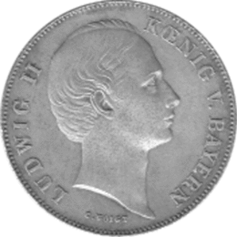 Altdeutschland Bayern Ludwig II 1 Gulden 1864