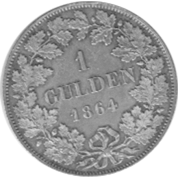 Altdeutschland Bayern Ludwig II 1 Gulden 1864