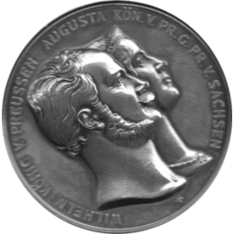 Preussen Wilhelm Medaille 1861-1888 Silberhochzeit