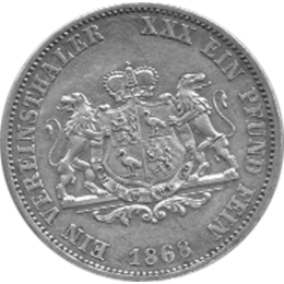 Altdeutschland Taler REUSS Heinrich XIV zu Schleiz 1867 - 1913