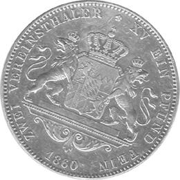 Altdeutschland Zwei Vereinsthaler 1860 Bayern Bayern Maximilian II 
