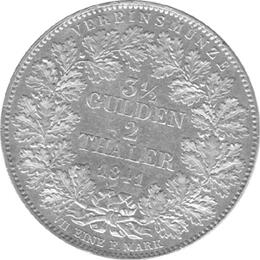 Doppeltaler 1854 Bayern Ludwig I 3/12 Gulden