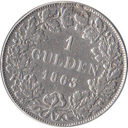 Bayern Maximilian II 1 Gulden 1863