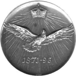 Preussen 25 Jahrfeier Silber Taler Medaille 1896