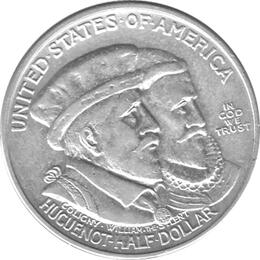 Halve Dollar 1924 Huguenot Walloon 1/2 Silber Dollar