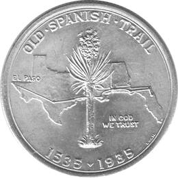 Halve Dollar 1935 Old Spanish Trail 1/2 Silber Dollar