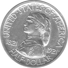 Halve Dollar 1921 Missouri 1/2 Silber Dollar