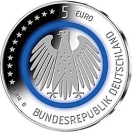 5 Euro Silber Gedenkmünze ST 2016 Planet Erde mit Polymerring