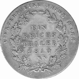 Altdeutschland Preussen Taler 1814 Friedrich Wilhelm III