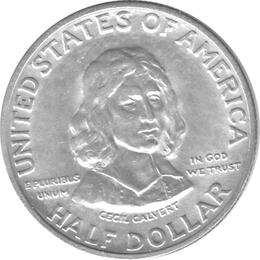 Halve Dollar 1934 Maryland 1/2 Silber Dollar