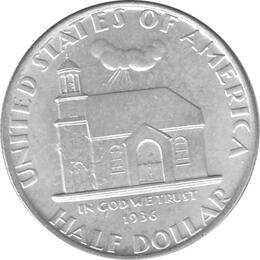 Halve Dollar 1936 Delaware Silber Dollar