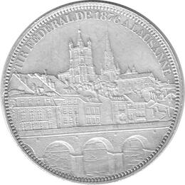Schweiz 5 Franken 1876 Lausanne Schützentaler