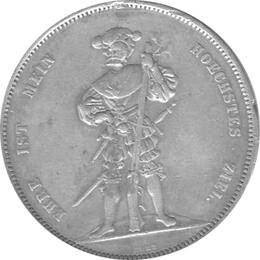 Schweiz 5 Franken 1857 Bern Schützentaler