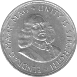 Südafrika 50 Cent Jan van Riebeeck Springbock 1964