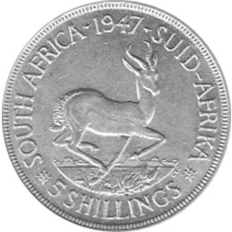 Südafrika 5 Shilling Georg 1947