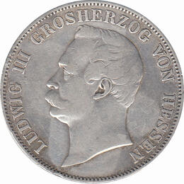 Altdeutschland Hessen Darmstadt 1 Taler Ludwig III 1858