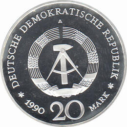 DDR Brandenburger Tor 20 Mark PP 1990