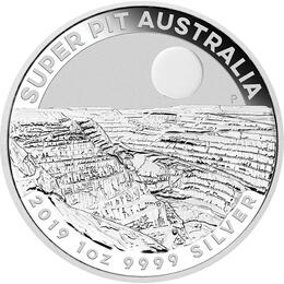 Australien Super Pit 1 Unze Silber 2019