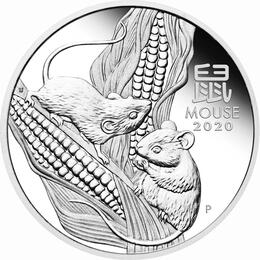 Lunar III Silbermünze Australien Maus 1 Unze 2020