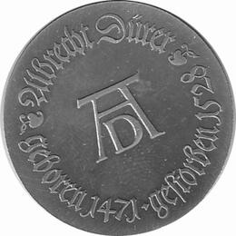DDR Probe Aluminiumabschlag Albrecht Dürer 1971