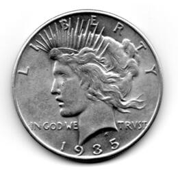 American Silber Peace Dollar USA historische Silbermünze