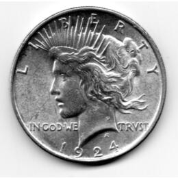American Silber Peace Dollar USA historische Silbermünze