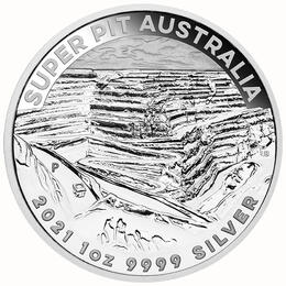 Australien Super Pit 1 Unze Silber 2021
