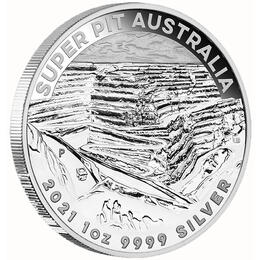 Australien Super Pit 1 Unze Silber 2021