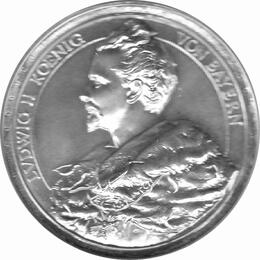 Bayern König Ludwig Medaille 1878-1978 Schloss Herrenchiemsee 