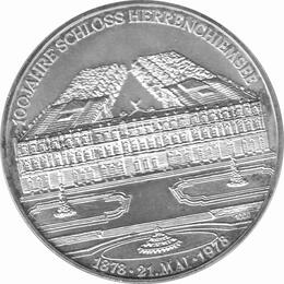 Bayern König Ludwig Medaille 1878-1978 Schloss Herrenchiemsee 