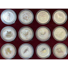 Sammlung Lunar I Silbermünze Australien 2 Unzen 1999-2010