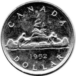 Canada Silber Gedenkmünze 1 Dollar 1952