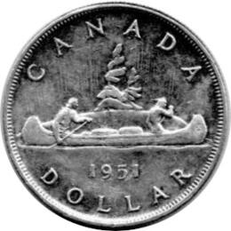 Canada Silber Gedenkmünze 1 Dollar 1951
