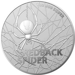 Australian Dangerous Red Back Spider 1 Unze Silbermünze 2020