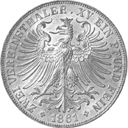 Frankfurt Doppeltaler 1860