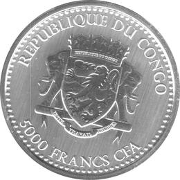 Congo Silbermünze 1 Unze Silverback Gorilla 2017