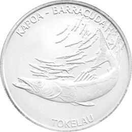 Tokelau Silbermünze 2017 Barracuda 