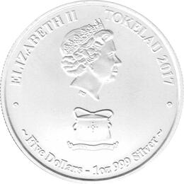 Tokelau Silbermünze 2017 Barracuda 