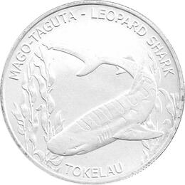 Tokelau Silbermünze 2018 Leopard Shark Leoparden Hai