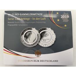 10 Euro Luft Gedenkmünze PP 2019 Folder