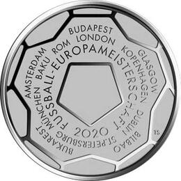 20 Euro Silber Gedenkmünze PP 2020 Fußball Europameisterschaft